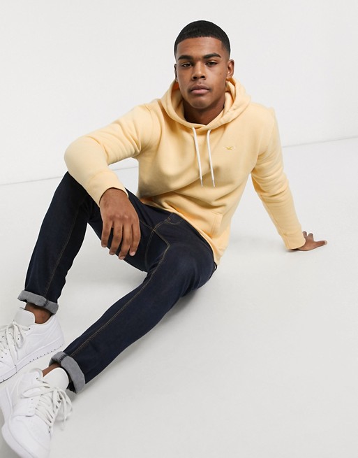 Hollister co lived hooded sweat in yellow gold