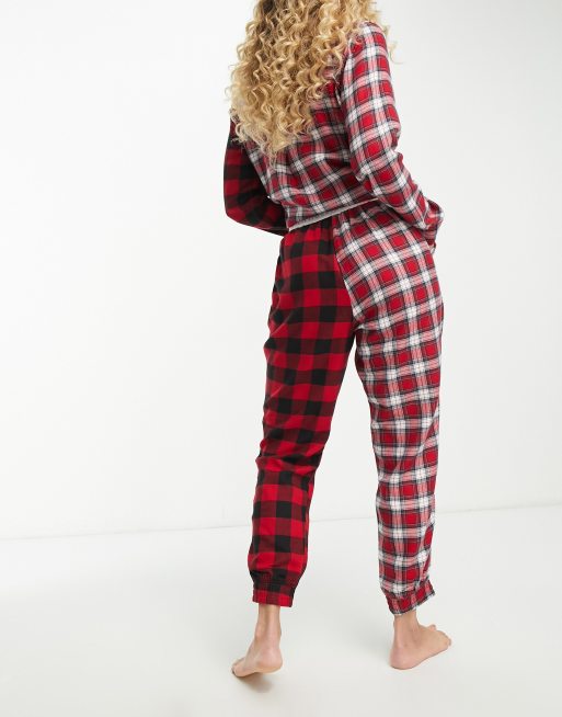 Hollister red plaid pants sale