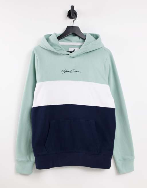 Colorblock deals hoodie hollister