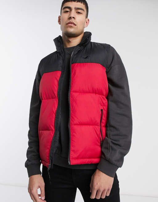 Hollister red best sale puffer