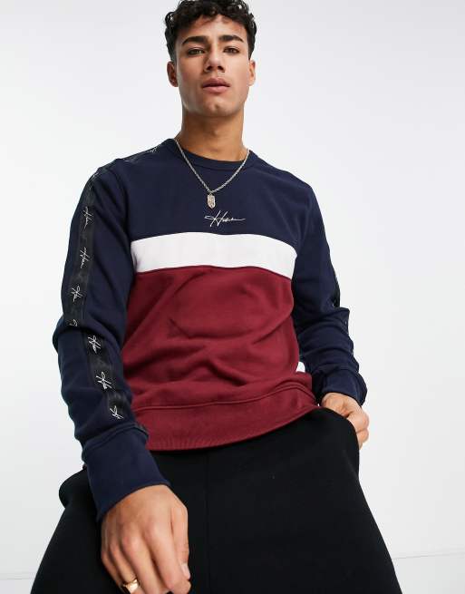 Logo tape crewneck sweatshirt hollister new arrivals