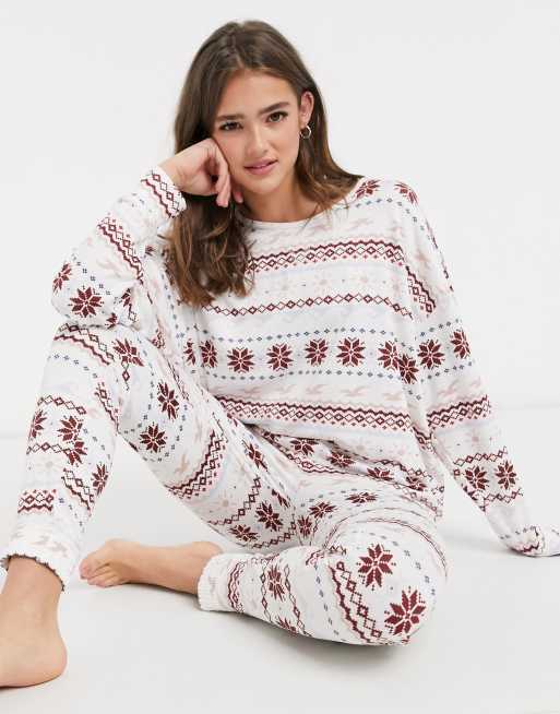 Hollister - Co-ord set - Behaaglijke pyjamaset in Fair Isle print, 2 van 3
