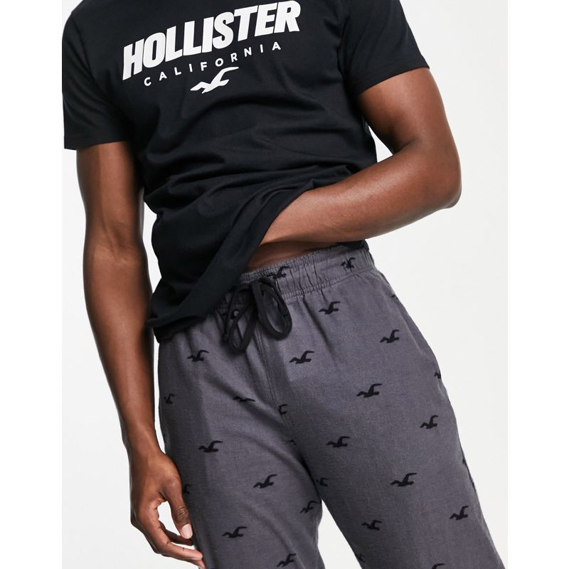 dAPZr Pigiami Hollister - Completo da casa con joggers e t-shirt con logo e logo sul petto