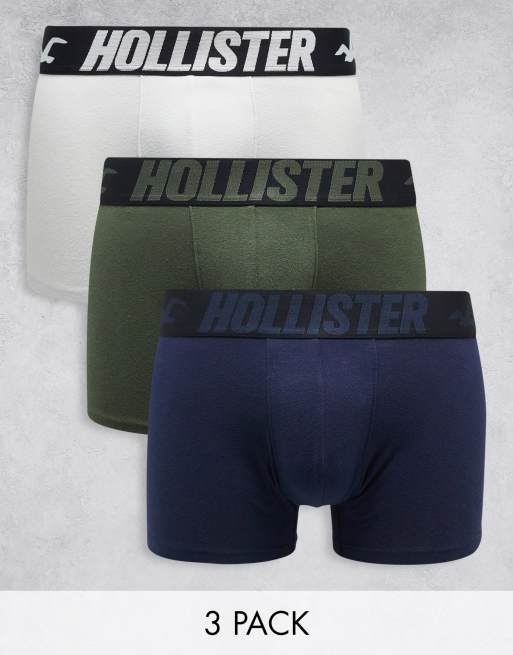 Hollister Confezione da 3 boxer aderenti multicolore con fascia