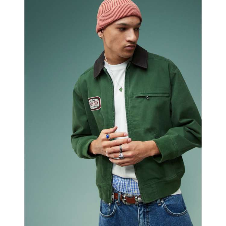 Hollister yellow denim jacket sales