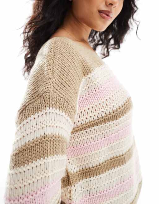Crochet Hollister Striped Jumper Hollister Easy Crochet-style Crew