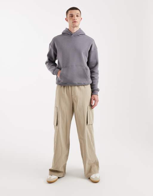 Hollister contrast stitch hoodie in grey, 2 of 5