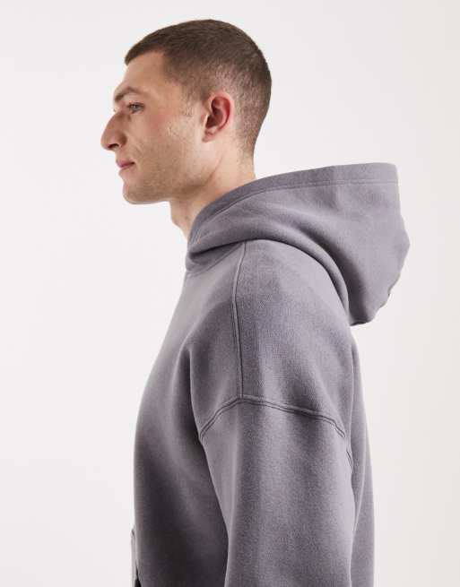 Hollister contrast stitch hoodie in grey, 4 of 5
