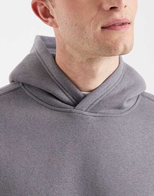 Hollister contrast stitch hoodie in grey, 5 of 5