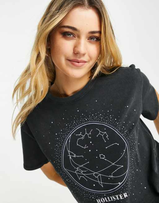 Hollister - Cool Girl - Aansluitend t-shirt in zwart