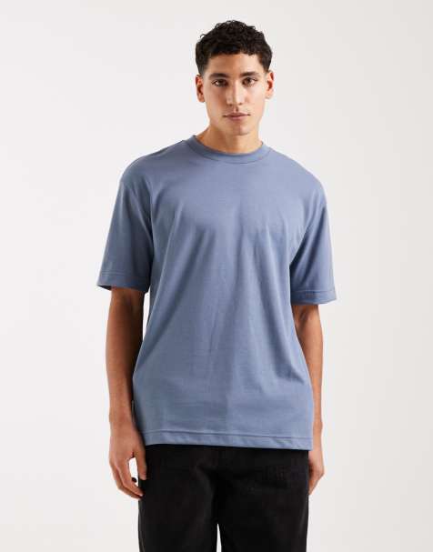 Hollister cooling boxy oversized t-shirt in indigo blue - view 1
