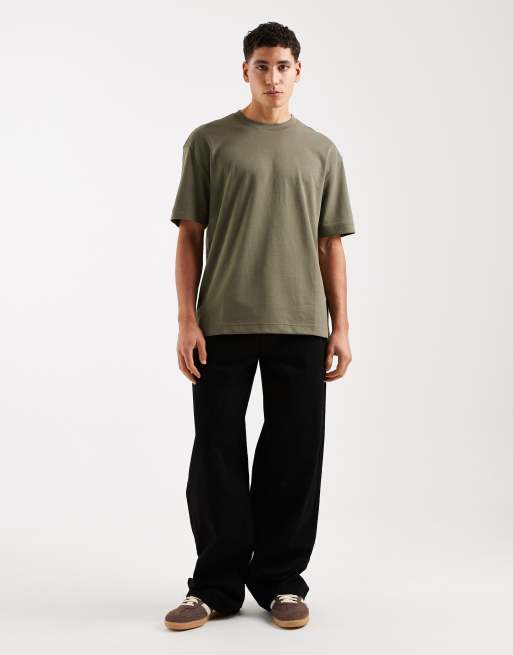 Hollister cooling boxy oversized t-shirt in olive green, 2 of 5