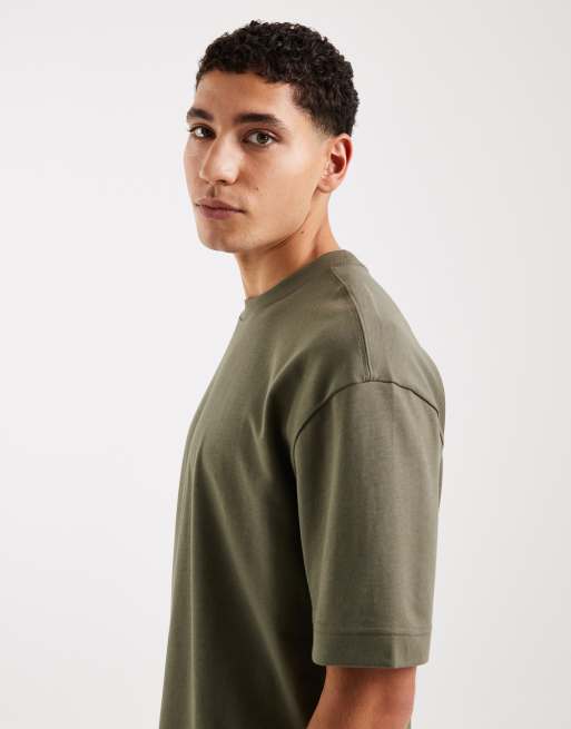 Hollister cooling boxy oversized t-shirt in olive green, 4 of 5