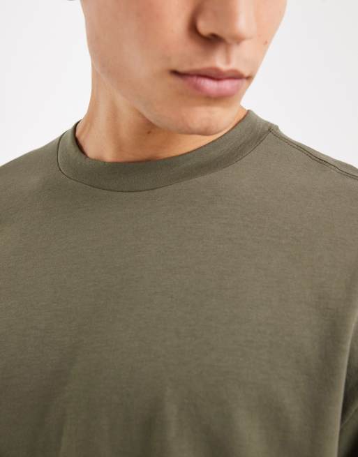 Hollister cooling boxy oversized t-shirt in olive green, 5 of 5
