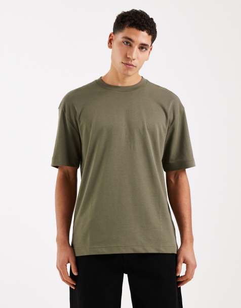 Hollister cooling boxy t-shirt in olive green - view 1