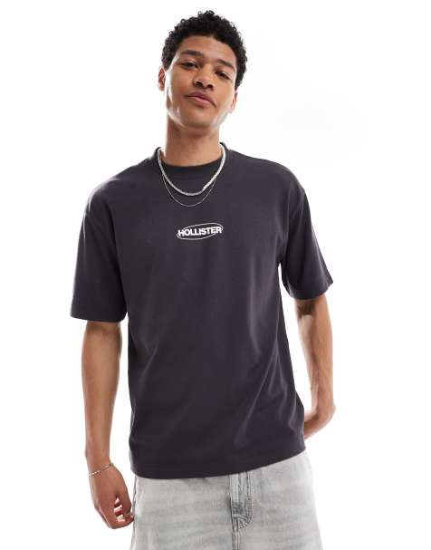 Hollister - Cooling - T-shirt avec petit logo encadré - Noir - view 1