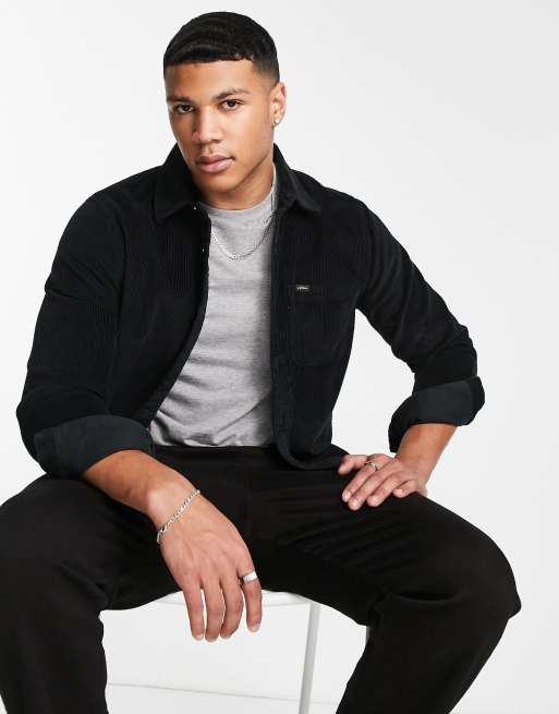 Hollister Cordhemd in Schwarz mit Brusttasche ASOS