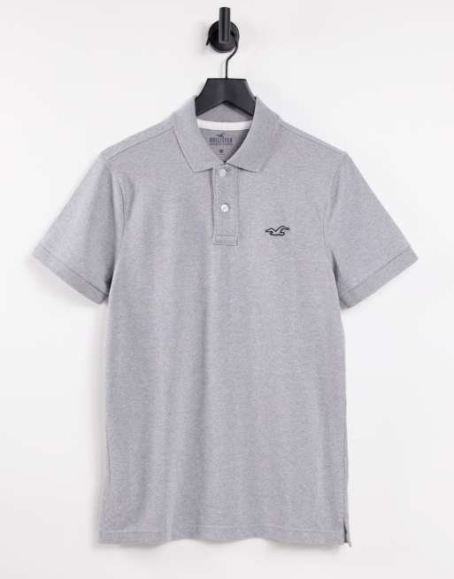 Hollister Polo Stretch Pique Icon Logo Slim Fit in White