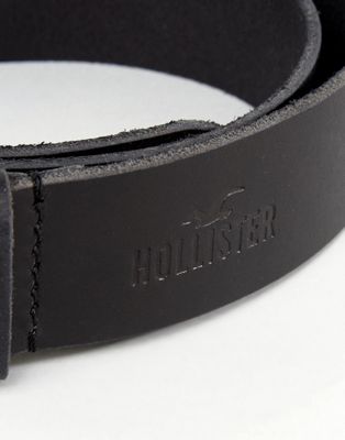 Hollister Core Leather Belt in Black | ASOS
