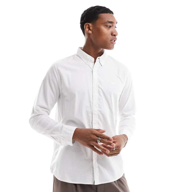 Hollister core oxford shirt in white ASOS
