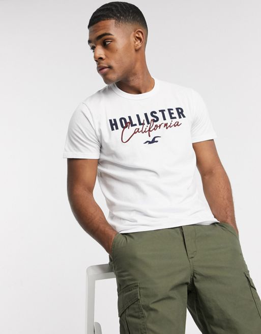 Hollister core tech logo t-shirt in white