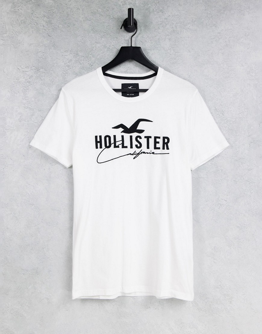 Hollister core tech logo t-shirt in white