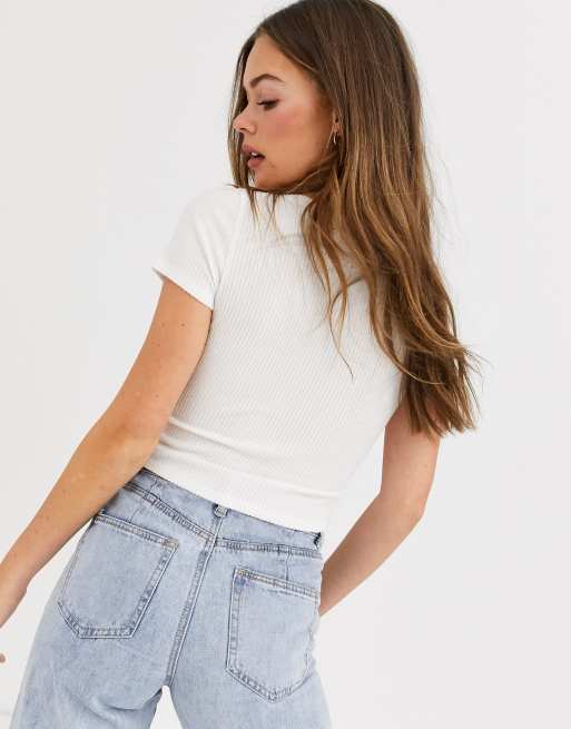 Hollister cosy crop wrap top