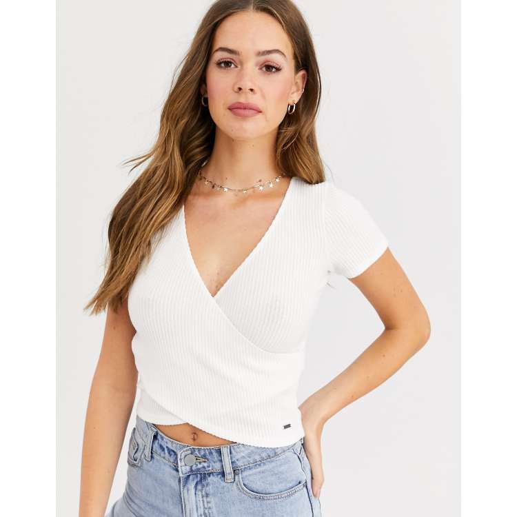 Hollister wrap top deals