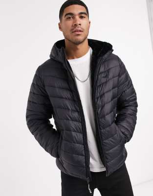 hooded puffer jacket hollister