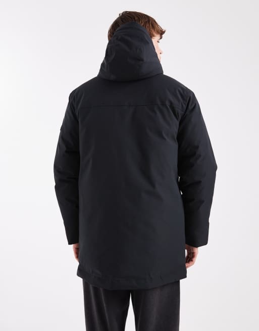 Hollister cozy lined parka coat in black, 3 of 5