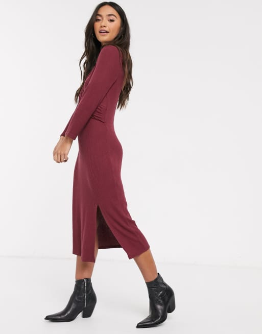 Hollister Cozy Wrap Midi Dress Asos