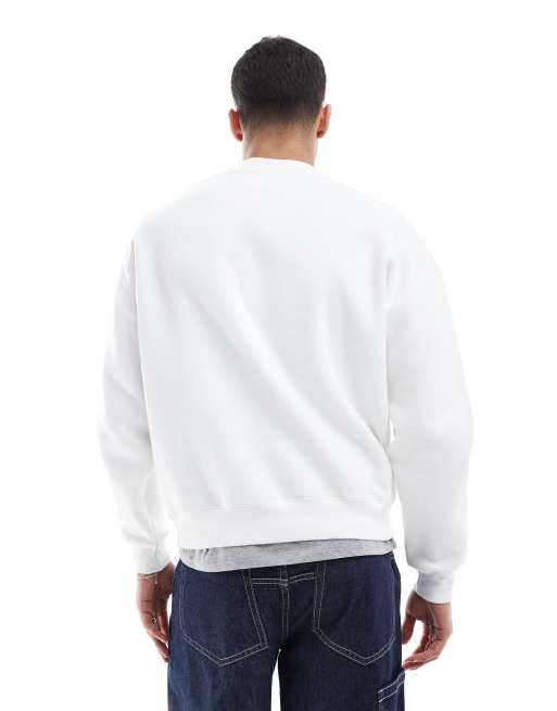 Hollister crew neck graphic sweat top in white, 3 of 4