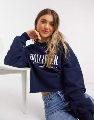 hollister navy jumper