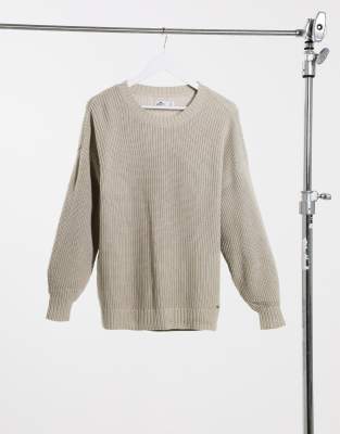 Hollister crew neck knitted jumper in 