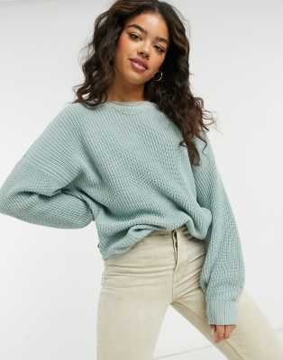 hollister green jumper