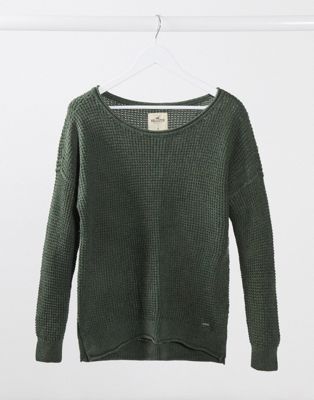 green hollister sweater