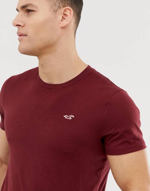 Maroon hollister shirt cheap