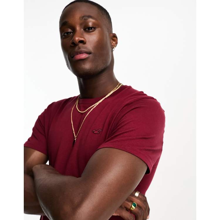 Maroon hollister shirt cheap