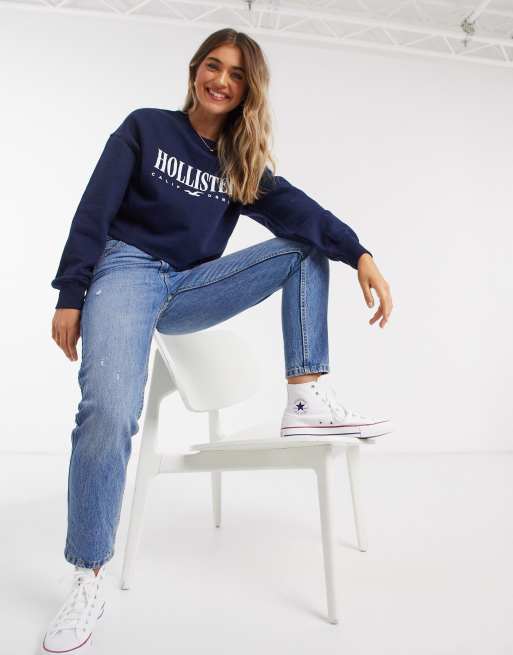Sweat hollister femme bleu marine best sale