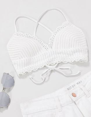 white hollister bathing suit