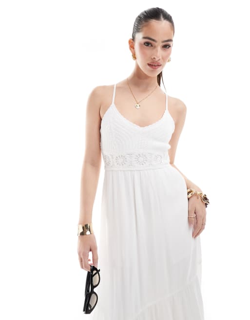 hollister beach dress Simple Open Back With Lace Appliques Floor Length Wedding Dresses main image 0