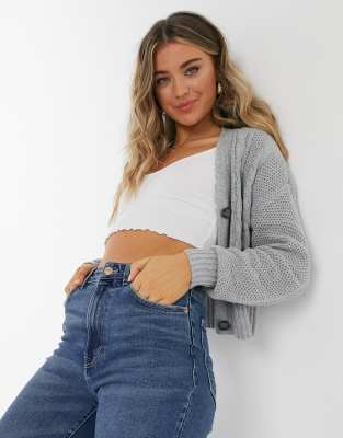 hollister cropped cardigan