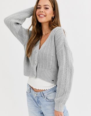 Hollister crop knit cardigan | ASOS