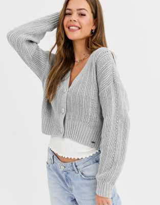 hollister cropped cardigan