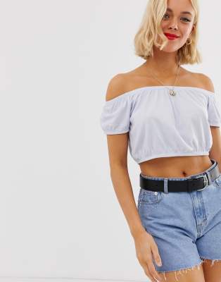 hollister red off the shoulder top