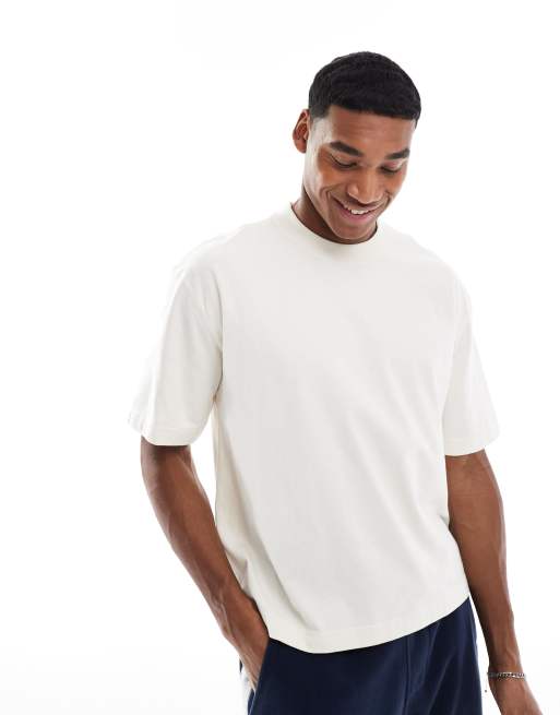Hollister - Cropped boxy T-shirt met naaddetail in beige