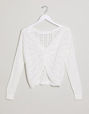 Hollister cropped cable knitted jumper 