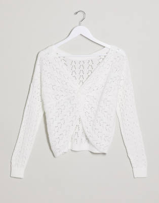 Hollister cropped cable knitted jumper 