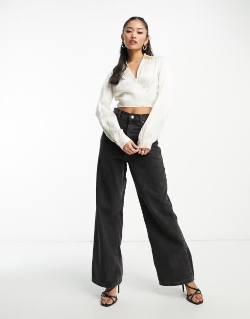 Hollister wrap crop top on sale