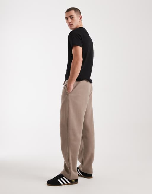 Hollister cuffed baggy fit sweatpants in taupe, 3 of 5